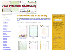 Tablet Screenshot of freeprintablestationery.net